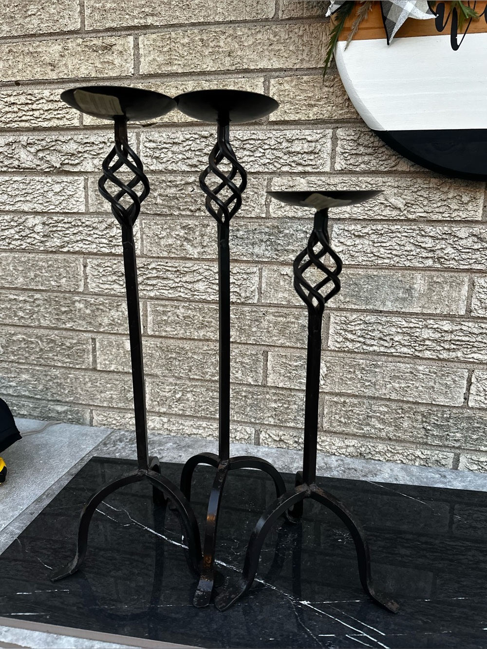 Wrought Iron Candle Stick Holder